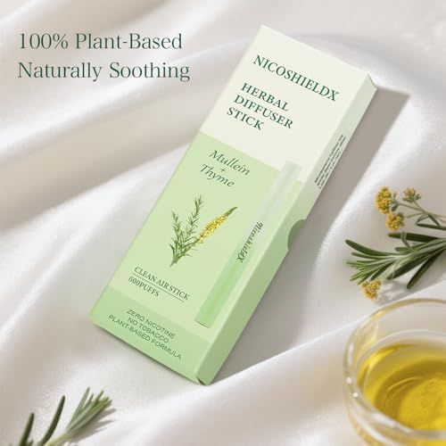 Varilla Difusora Herbal - Sin Electricidad - Herramienta Natural con Mullein, Tomillo y Menta para Limpieza Pulmonar y Confort Oral Refrescante - imagen 2