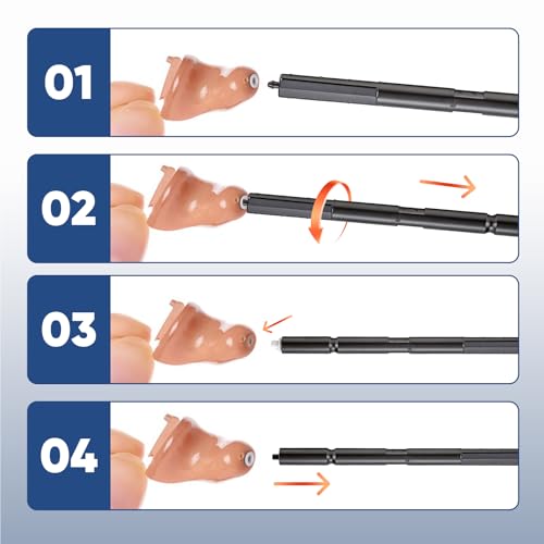 Filtros de Cera OAKDOLCHE 40 Pcs, Accesorios para Limpiar Audífonos Phonak/Resound/Widex/Unitron/Jungle Care (Negro x 5 Paquete) - imagen 4