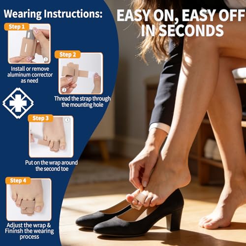Corrector de Dedos en Martillo UFITVELL, Separadores y Férulas Ajustables para Dedos Torcidos, Soporte para Dedos Rotos, para Mujeres y Hombres - imagen 7