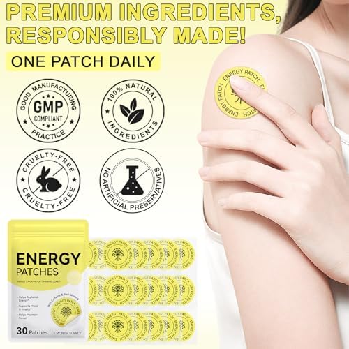 Parches Arkture Energy, Fórmula a Base de Plantas para Hombres y Mujeres, 30 Parches - imagen 6