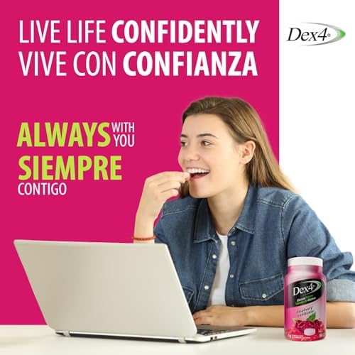 Tabletas de Glucosa Dex4, de Acción Rápida, 4g por Tableta, Sin Grasa, Sin Gluten, Sabor Frambuesa, Botella de 50 Contenidos - imagen 3