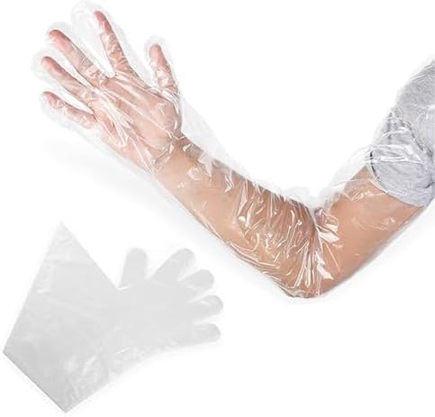 Guantes Desechables de Plástico Jcwto de 50 Piezas, Largos para Inseminación Veterinaria, Manga Completa de 35 Pulgadas, Transparentes y Resistentes - imagen 5
