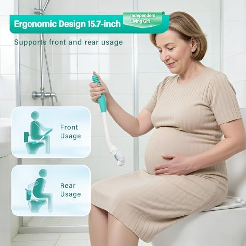 Ayuda para Limpiar de Fanwer, Extensor de 15 para Alcance Cómodo, Asistente para el Baño para Personas con Discapacidad y Ancianos - imagen 2