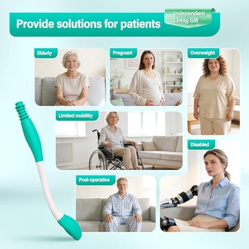 Ayuda para Limpiar de Fanwer, Extensor de 15 para Alcance Cómodo, Asistente para el Baño para Personas con Discapacidad y Ancianos - imagen 6
