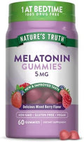 Gomitas de Melatonina Nature's Truth 5mg | 60 Piezas | Sabor a Frutas Mixtas | Suplemento Vegano, No GMO y Sin Gluten - imagen 1