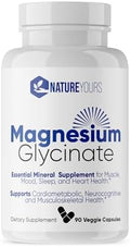 Cápsulas de Glicinato de Magnesio 120mg de NatureYours – Fórmula de Alta Absorción – Apoya la Salud Muscular y Ósea – Sin OGM, Sin Azúcar – 90 - imagen 1
