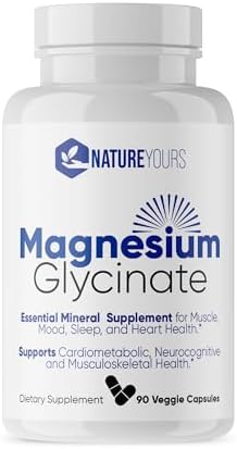 Cápsulas de Glicinato de Magnesio 120mg de NatureYours – Fórmula de Alta Absorción – Apoya la Salud Muscular y Ósea – Sin OGM, Sin Azúcar – 90 - imagen 1