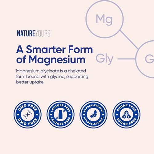 Cápsulas de Glicinato de Magnesio 120mg de NatureYours – Fórmula de Alta Absorción – Apoya la Salud Muscular y Ósea – Sin OGM, Sin Azúcar – 90 - imagen 2
