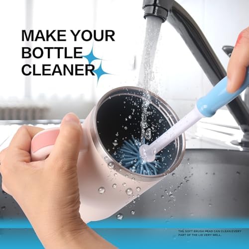 Kit de Limpieza de Tazas KEUYE 3 Piezas Compatible con Stanley, Incluye Cepillo de Nylon Extra Largo, Limpiador 3 en 1 para Botellas y Cepillo de - imagen 4