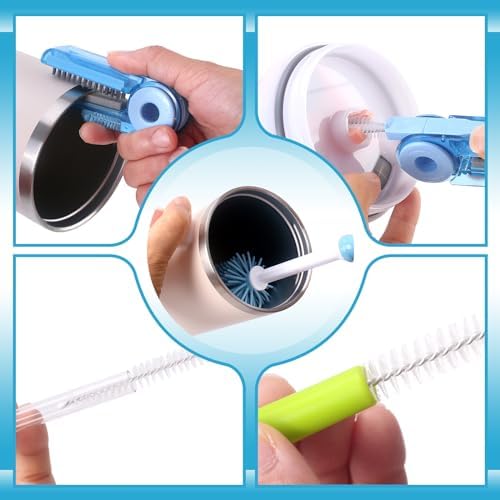 Kit de Limpieza de Tazas KEUYE 3 Piezas Compatible con Stanley, Incluye Cepillo de Nylon Extra Largo, Limpiador 3 en 1 para Botellas y Cepillo de - imagen 6