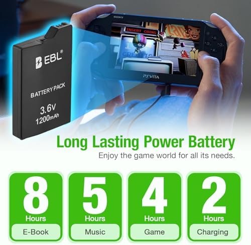 Batería Recargable EBL 3.6V de Ión de Litio 1200mAh (Capacidad Real) Compatible con Consolas PSP 2000/3000 PSP-S110 - imagen 3