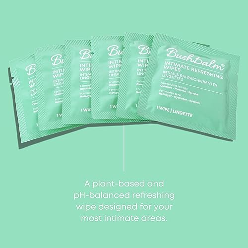 Toallitas Refrescantes Intimas Bushbalm - Hidratantes para Áreas Sensibles con Aloe Vera y Extractos Naturales - Desechables y Suaves - 15 Toallitas - imagen 2