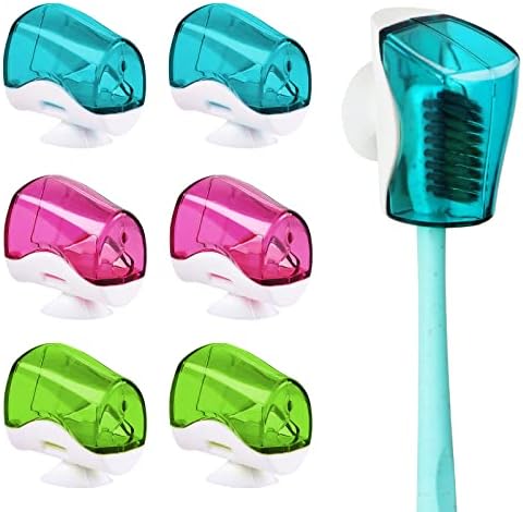 Juego de 6 Cubiertas para Cabezas de Cepillo de Dientes con Ventosa - Protector Portátil de Cepillo Eléctrico y Manual para Viajes, Camping, Baño y - imagen 1