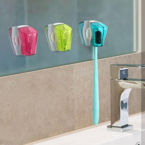 Juego de 6 Cubiertas para Cabezas de Cepillo de Dientes con Ventosa - Protector Portátil de Cepillo Eléctrico y Manual para Viajes, Camping, Baño y - imagen 3
