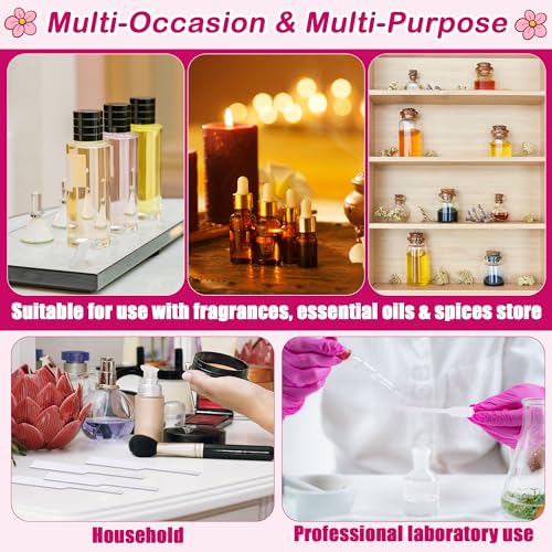 600 Piezas de Tiras de Prueba de Perfume con Caja de Almacenamiento, Tiras Desechables Larbeti para Aceites Esenciales y Fragancias - imagen 7