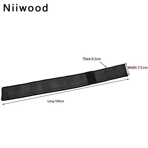 Faja de Compresión Elástica Extra Larga para Rodilla, Soporte para Piernas, Fasciitis Plantar, Dolor Articular, Deporte (Negro - 1 pieza) - imagen 4