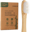 YD WINGTAI Cepillos de Dientes de Bambú 12 Piezas con Cerdas Sin BPA, Mango Biodegradable y Diseño Ergonómico para Cuidado Oral Natural - imagen 1
