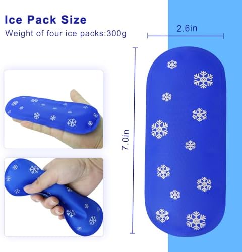 Krypthos 4 Paquetes de Hielo Reutilizables para Bolsas de Enfriamiento de Insulina, a Prueba de Fugas y Aprobados por la TSA, Gel Ecológico para - imagen 2