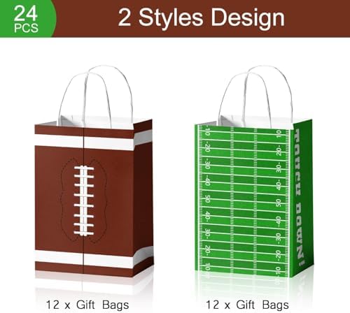 Bolsas de Regalo de Papel de Fútbol Utolily - 24 Piezas con Asa para Fiesta de Cumpleaños de Niños y Suministros para el Gran Juego - imagen 4