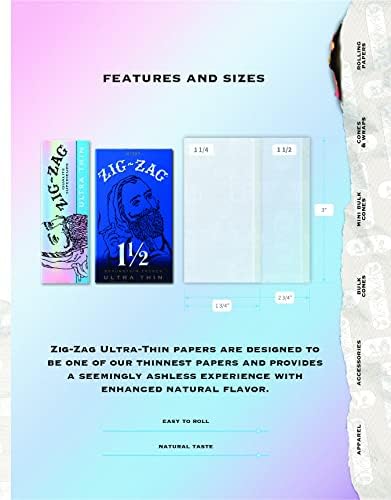 Papelillos Zig-Zag® Ultra Delgados Azules 1 1/2 - Paquete de 6 - imagen 4