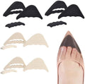 Plantillas para Zapatos, Relleno de Espuma, 4 Pares de Inserciones Ajustables para Zapatos Holgados, Negro y Beige - imagen 1