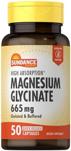 Cápsulas de Magnesio Glicinato Sundance | 665 mg | 50 Pastillas de Liberación Rápida | Suplemento Sin OGM y Sin Gluten - imagen 1