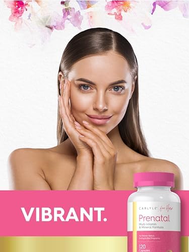 Vitaminas Prenatales Carlyle para Mujeres | 120 Cápsulas | Fórmula Multivitamínica y Mineral con Ácido Fólico | Suplemento Sin OGM y Sin Gluten - imagen 6