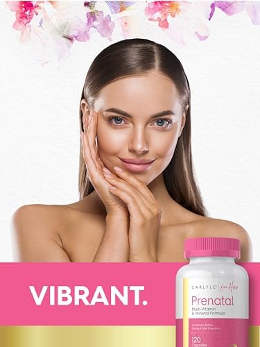 Vitaminas Prenatales Carlyle para Mujeres | 120 Cápsulas | Fórmula Multivitamínica y Mineral con Ácido Fólico | Suplemento Sin OGM y Sin Gluten - imagen 7