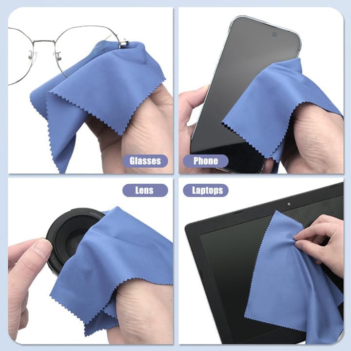 Paquete de 12 Paños de Microfibra para Limpiar Lentes, Pantallas, Cámaras y Gafas - 6x7 - imagen 2