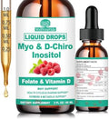 Suplemento Líquido de Myo Inositol y D-Chiro Inositol para Mujeres - Gotas de Inositol en Proporción Ideal 40:1 con Folato MTHF, Magnesio, Vitamina - imagen 1