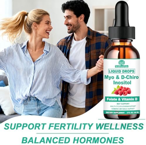 Suplemento Líquido de Myo Inositol y D-Chiro Inositol para Mujeres - Gotas de Inositol en Proporción Ideal 40:1 con Folato MTHF, Magnesio, Vitamina - imagen 4