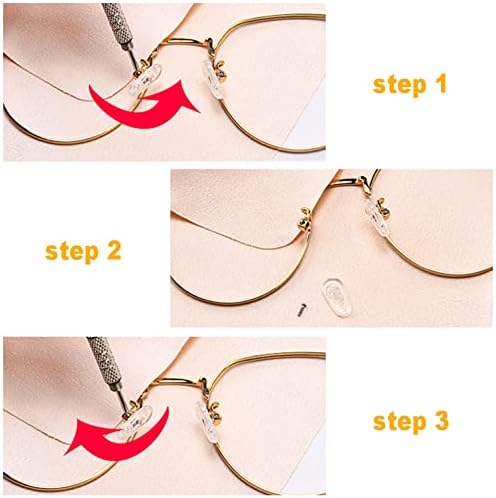 Kit de Reparación de Gafas con 18 Pares de Almohadillas Nasales, Destornilladores, Tornillos, Pinzas y Paño de Limpieza para Gafas y Lentes de Sol - imagen 6