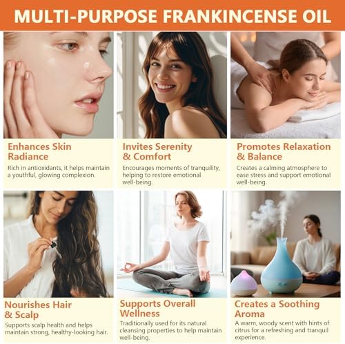 Aceite Esencial de Incienso Premium 100% Natural para Piel, Rostro y Cuerpo, Antienvejecimiento y Cicatrices, 60ml, Aromaterapia y Masaje - imagen 7