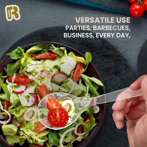 Paquete de 12 Cucharas de Plástico para Buffet - Cucharas Desechables Extra Grandes de 10 Pulgadas para Alimentos Fríos y Calientes - Utensilios - imagen 2
