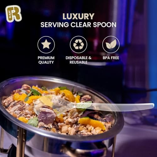 Paquete de 12 Cucharas de Plástico para Buffet - Cucharas Desechables Extra Grandes de 10 Pulgadas para Alimentos Fríos y Calientes - Utensilios - imagen 4