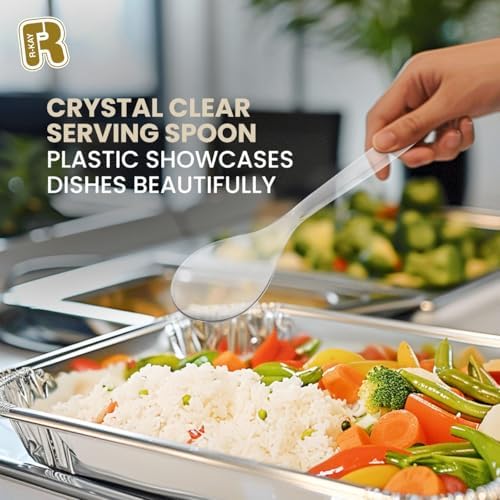 Paquete de 12 Cucharas de Plástico para Buffet - Cucharas Desechables Extra Grandes de 10 Pulgadas para Alimentos Fríos y Calientes - Utensilios - imagen 6