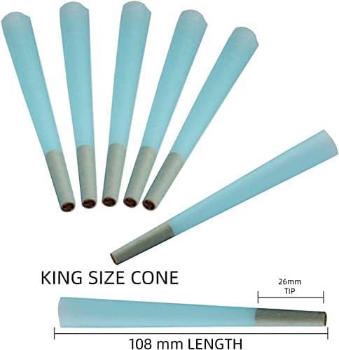 Conos Preenrollados Clásicos King Size | Paquete de 100 (4.2 pulgadas/108 mm) | Papel para Fumar con Filtros | Papel Azul - imagen 2