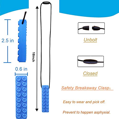 Collar de Masticar GNAWRISHING para Niños, Paquete de 5 Collares Sensoriales para Autismo, TDAH y SPD, Masticar y Motricidad Oral - imagen 6