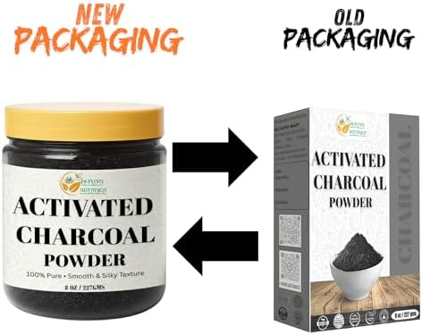 Polvo de Carbón Activado Herbs Botanica, Grado Alimenticio, Detox Natural para Salud Digestiva, Blanqueamiento Dental y Alivio de Picaduras, 8 oz / - imagen 2