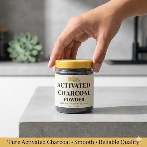 Polvo de Carbón Activado Herbs Botanica, Grado Alimenticio, Detox Natural para Salud Digestiva, Blanqueamiento Dental y Alivio de Picaduras, 8 oz / - imagen 5