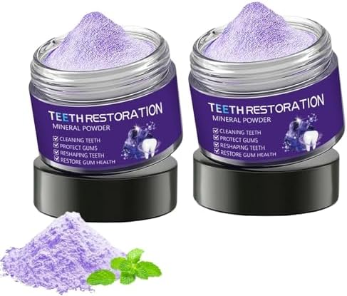 2 Piezas de Polvo Mineral para Dientes, Efecto Significativo en Dientes y Encías, Sin Sensibilidad - Refresca el Aliento - imagen 1
