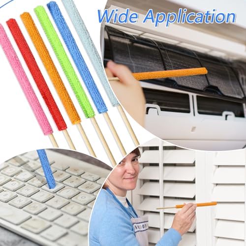 Juego de 6 Mini Plumillas de Microfibra para Limpiar, Cepillos para Detalles, Herramientas para Rincones y Ventiladores, Ideal para Casa y Auto - imagen 5