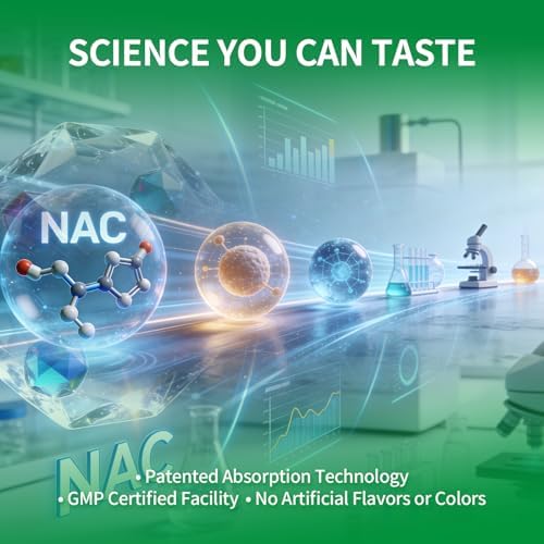 Gomitas NAC para Adultos y Niños 1200mg, Suplemento N-Acetil Cisteína, Apoyo Inmunológico y Hepático, Sin Azúcar, Sabor Manzana Verde - imagen 2