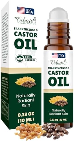 Roll-On de Aceite de Ricino – Aceite de Ricino Puro y Aceite Esencial de Incienso para el Contorno de Ojos – Reduce Arrugas, Ojeras, Hinchazón y - imagen 1