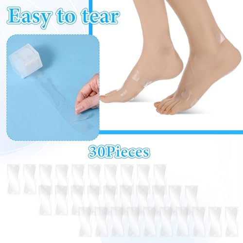 30 Piezas de Vendajes Transparentes para Ampollas en Pies, Almohadillas Impermeables Anti-Fricción para Dedos, Talones y Pies - imagen 2