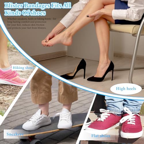 30 Piezas de Vendajes Transparentes para Ampollas en Pies, Almohadillas Impermeables Anti-Fricción para Dedos, Talones y Pies - imagen 6
