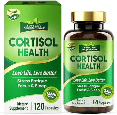 Suplementos de Cortisol para Hombres y Mujeres, Soporte Avanzado para Estrés con Ashwagandha y Rhodiola Rosea, Promueve Relajación, Ánimo, - imagen 1