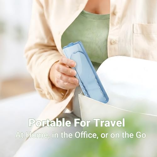 Raspador de Lengua de Metal para Adultos (2 Piezas) - Limpiador de Lengua de Acero Inoxidable con Estuches de Viaje, Reduce el Mal Aliento y Elimina - imagen 7