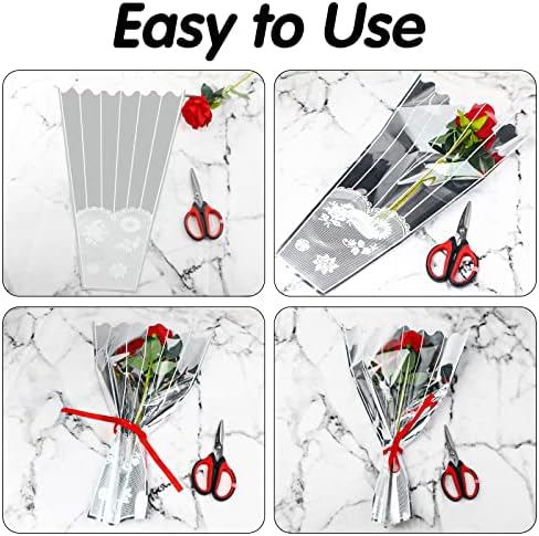 Bolsas de Plástico FOIMAS para Ramo de Flores - 100 Piezas, Fundas Transparentes para Empaque Floral, Ideal para Cumpleaños, Bodas y Días Especiales - imagen 4