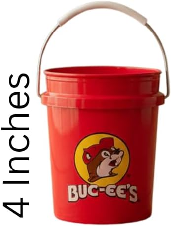 Cubeta Mini Roja de Buc-ee's, Contenedor Portátil de 18 Onzas con Asa, Cubeta de Plástico para Almacenamiento - imagen 2